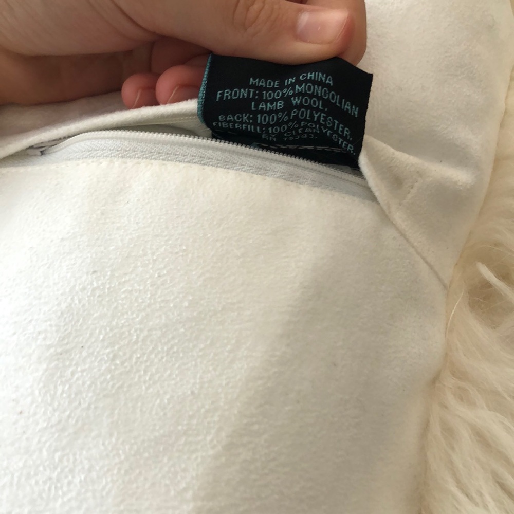SOLD NOT FOR BUY 100% Mongolian Lamb Wool Pillows - Picture 4 of 4